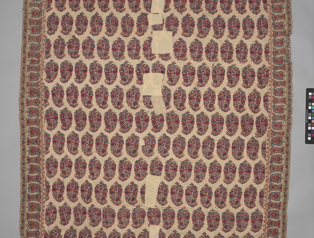 Shawl of Joined Fragments, Wool; double interlocking twill tapestry weave, pieced