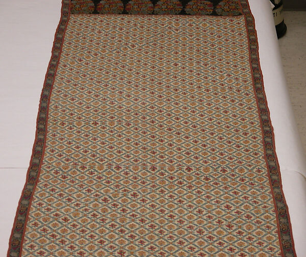 Shawl of Joined Fragments, Wool; twill weave and double interlocking twill tapestry weave