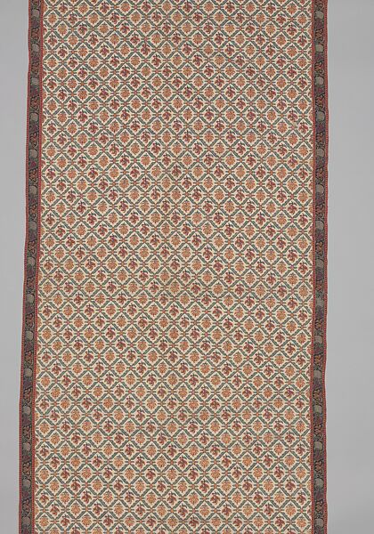 Shawl of Joined Fragments, Wool; twill weave and double interlocking twill tapestry weave