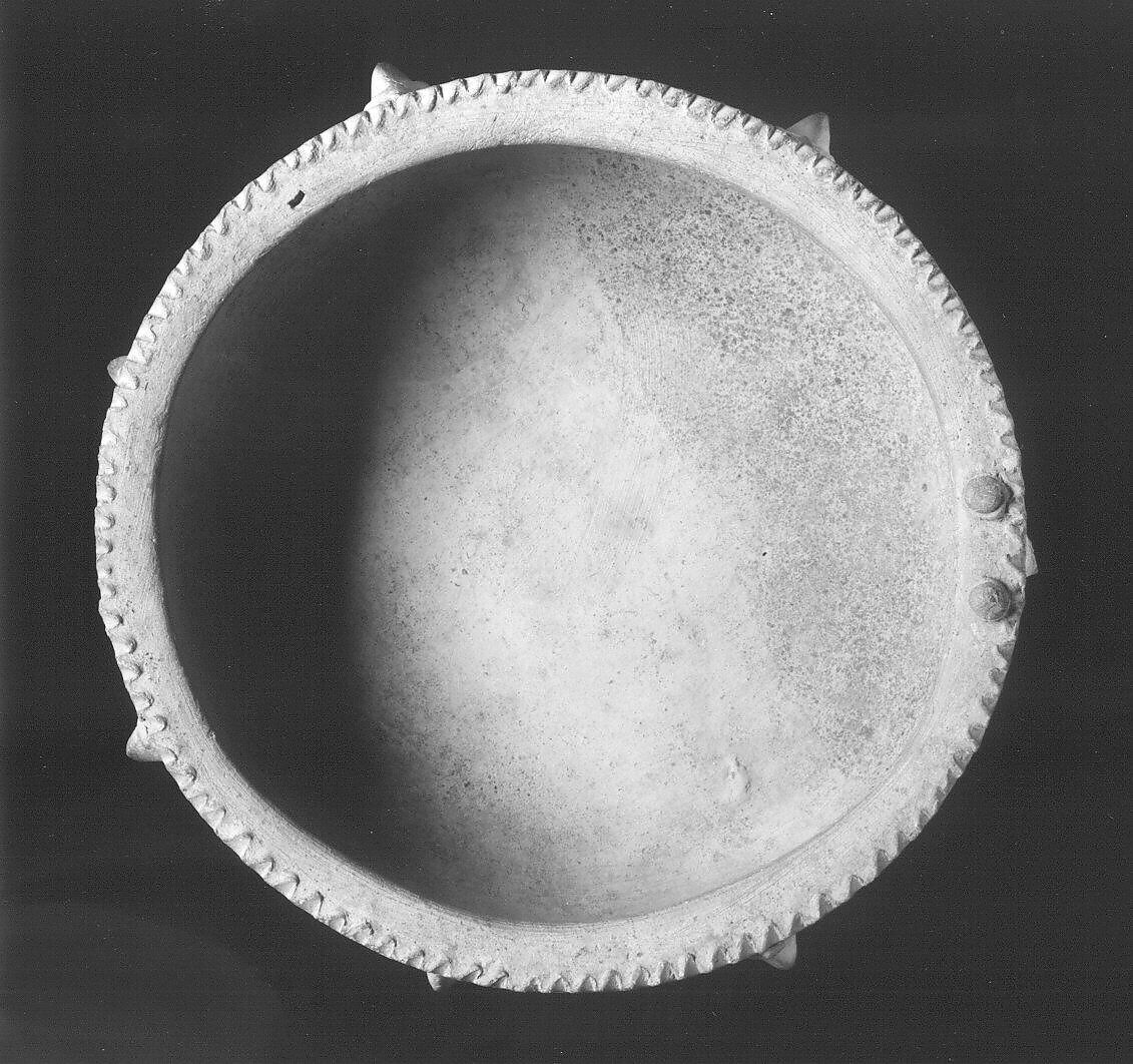 Dish, Earthenware; molded, unglazed