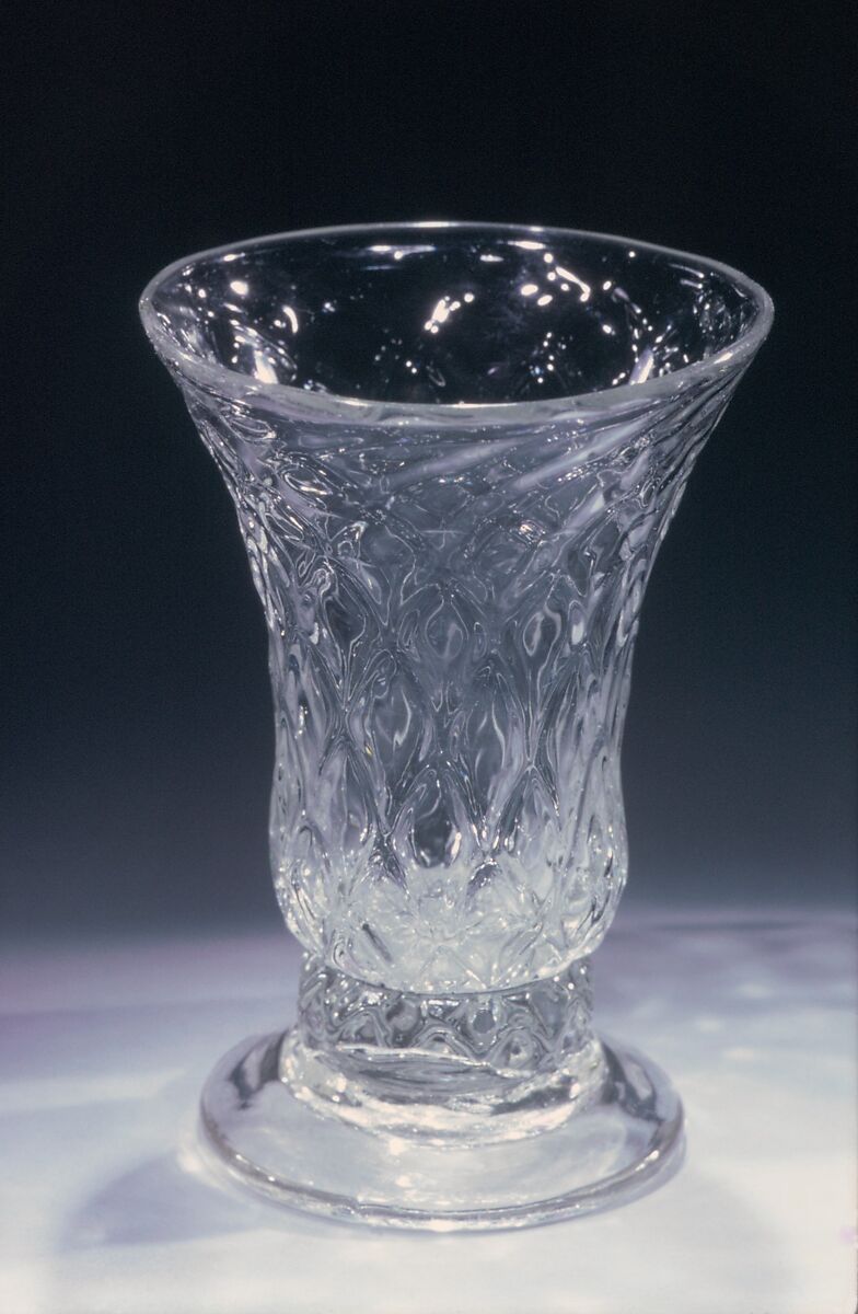 Jelly Glass, Blown pattern-molded lead glass, American or British 