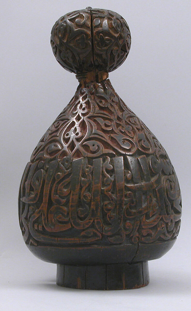 Finial, Possibly from a Cenotaph, Wood; turned and carved with traces of later paint and gilding 