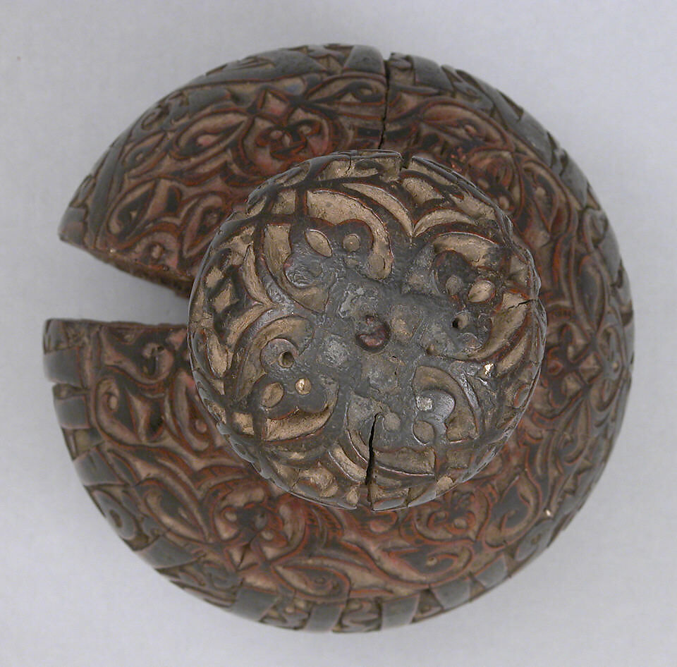 Finial, Possibly from a Cenotaph, Wood; turned and carved with traces of later paint and gilding