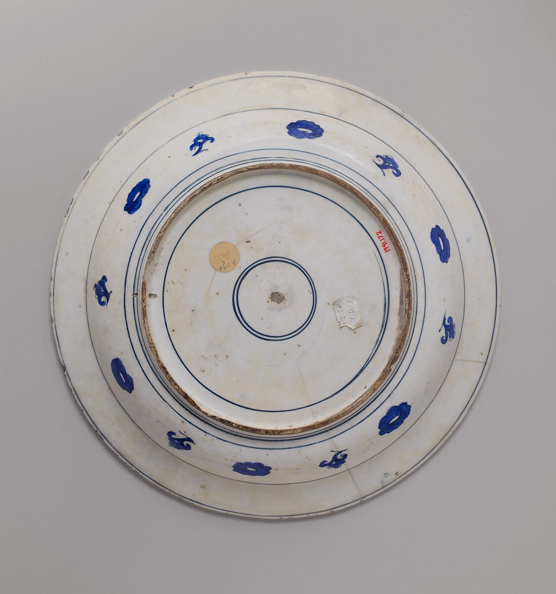 Dish with 'Kaleidoscope' Design, Stonepaste; polychrome painted under transparent glaze