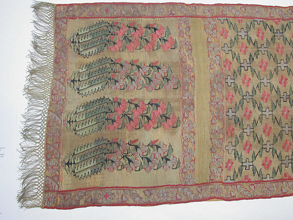 Sash (Patka), Silk, metal wrapped thread; tapestry weave