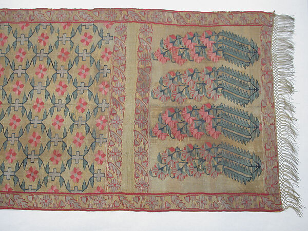 Sash (Patka), Silk, metal wrapped thread; tapestry weave