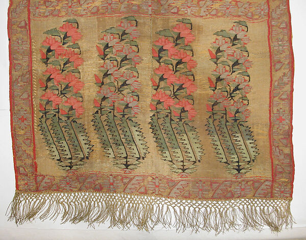 Sash (Patka), Silk, metal wrapped thread; tapestry weave