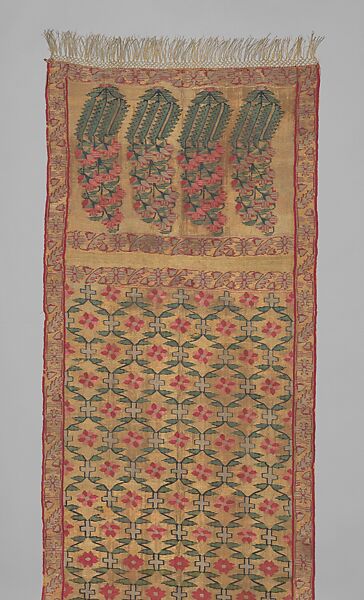Sash (Patka), Silk, metal wrapped thread; tapestry weave