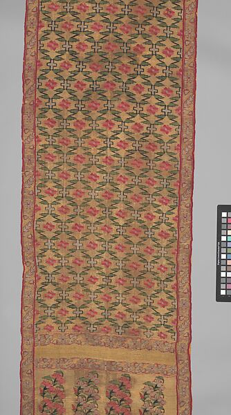 Sash (Patka), Silk, metal wrapped thread; tapestry weave