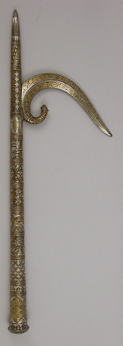 Elephant Goad, Steel or iron, inlaid with gold and silver
