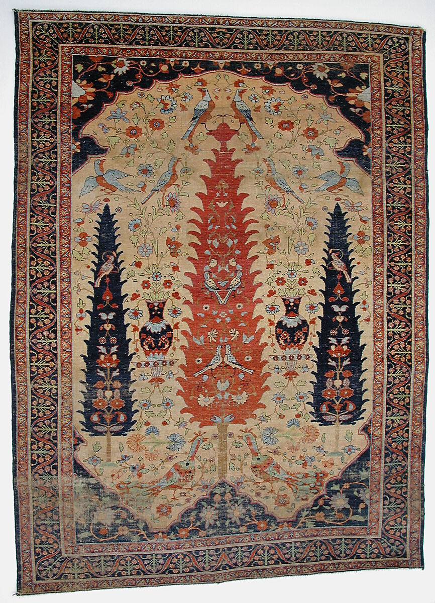 Carpet, Silk pile on silk and cotton foundation 