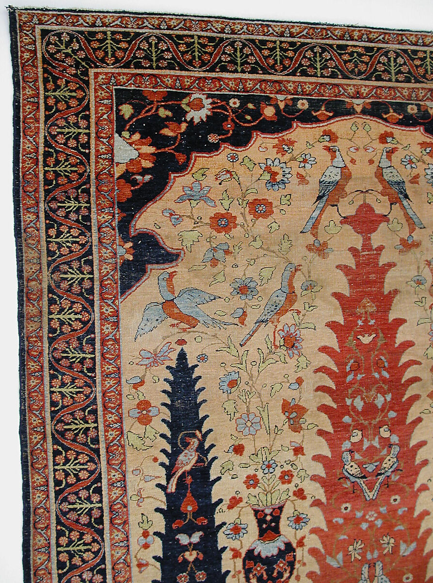 Carpet, Silk pile on silk and cotton foundation