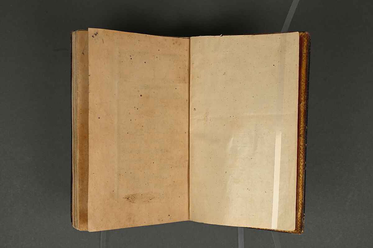 Illustrated Manuscript, Ink, opaque watercolor, and gold on paper; leather binding