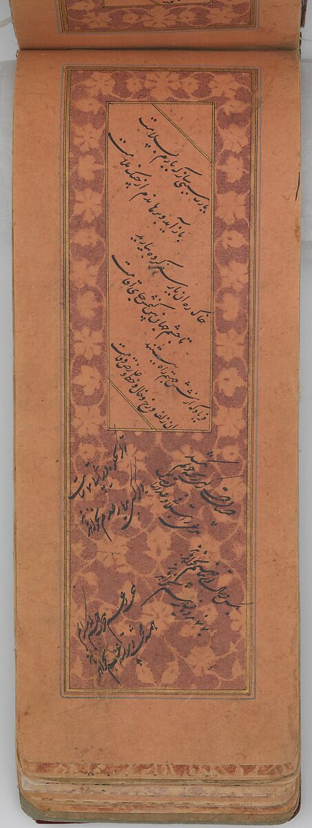 Anthology of Persian Poetry in Oblong Format (Safina), Sultan Muhammad Nur (Iranian, ca. 1472–ca. 1536), Ink, watercolor, and gold on paper.Binding: leather