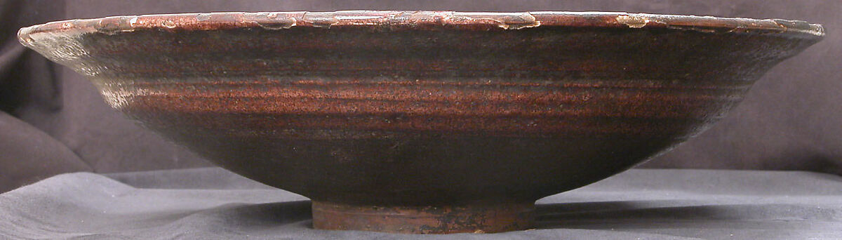Dish, Clay, painted and glazed