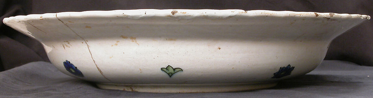 Dish, Ceramic; underglaze painted