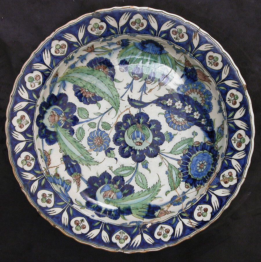 Dish, Ceramic; underglaze painted 