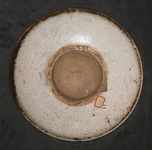 Dish, Clay; painted and glazed
