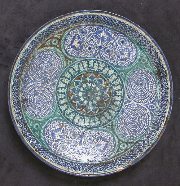 Dish, Clay; painted and glazed 