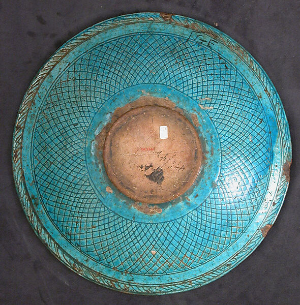 Dish, Clay, painted and glazed