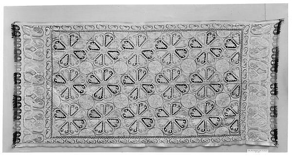 Shawl, Wool and tinsel