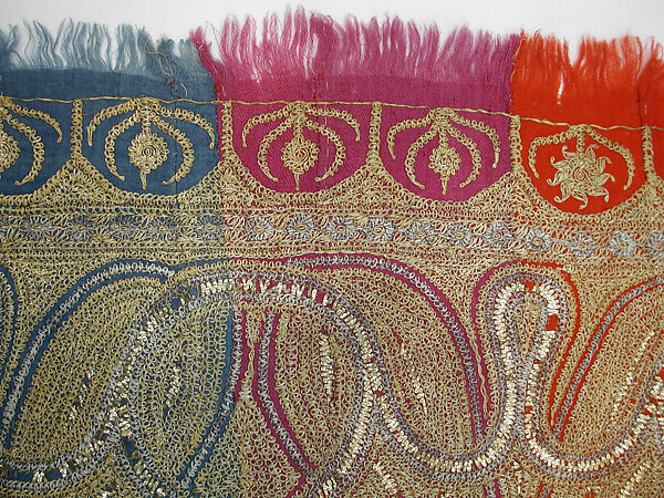 Shawl, Wool and tinsel