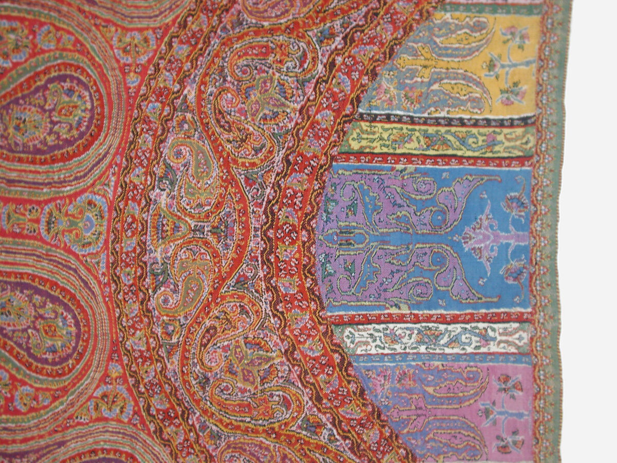 Woven Wall Hanging, Wool, metal wrapped thread; double interlocking twill; tapestry weave, embroidered