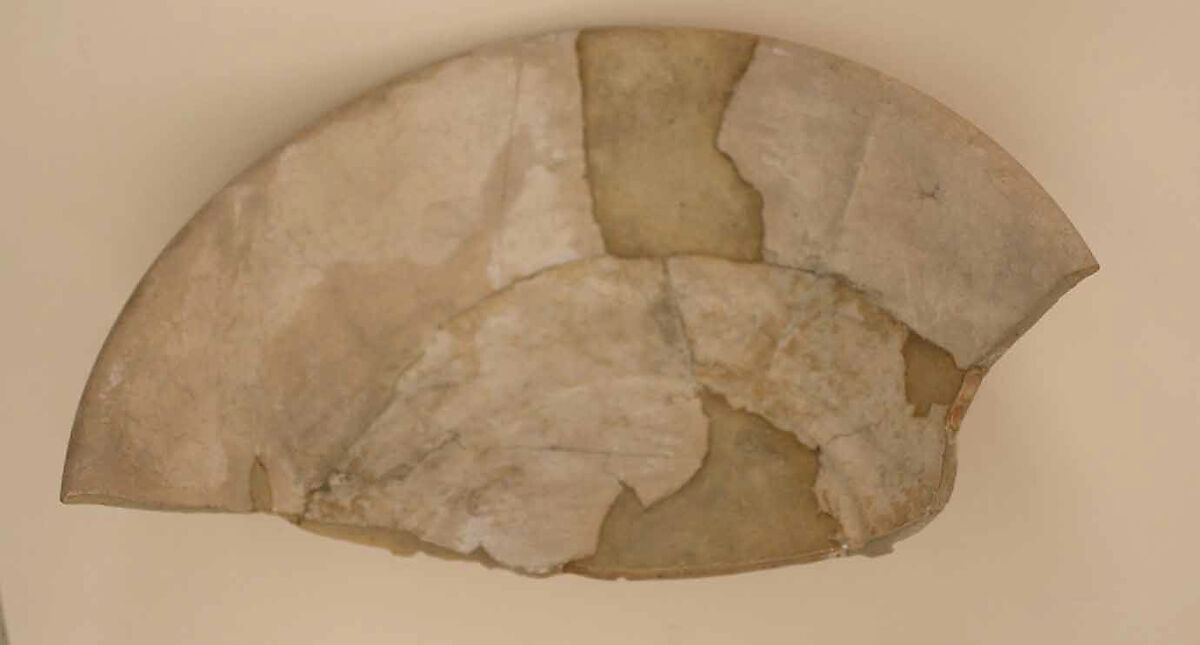 Fragment of a Bowl with White Glaze, Earthenware; glazed opaque white 