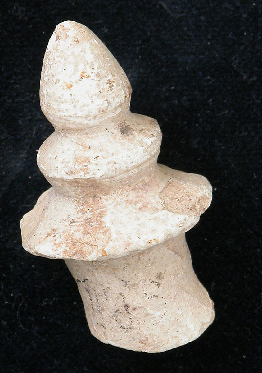 Fragment of a Turban-Shaped Thumb Rest, Earthenware 