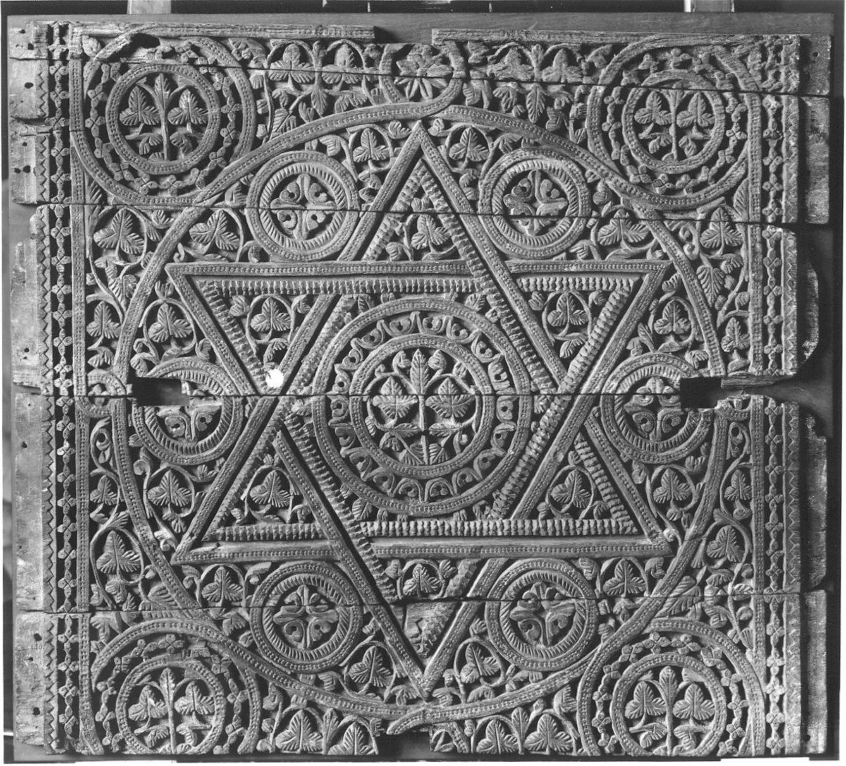 Panel, Wood (teak); carved