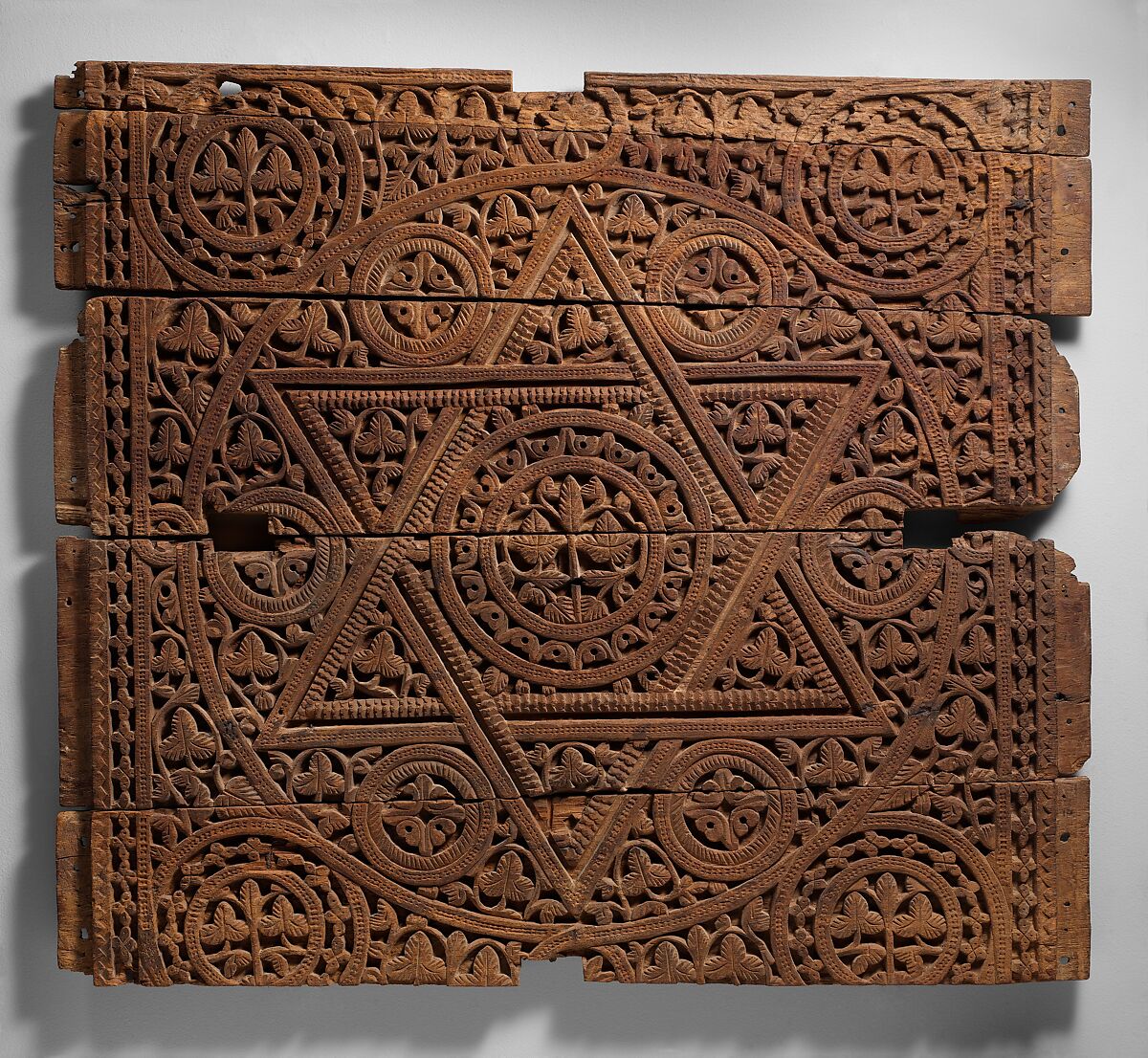 Panel, Wood (teak); carved 