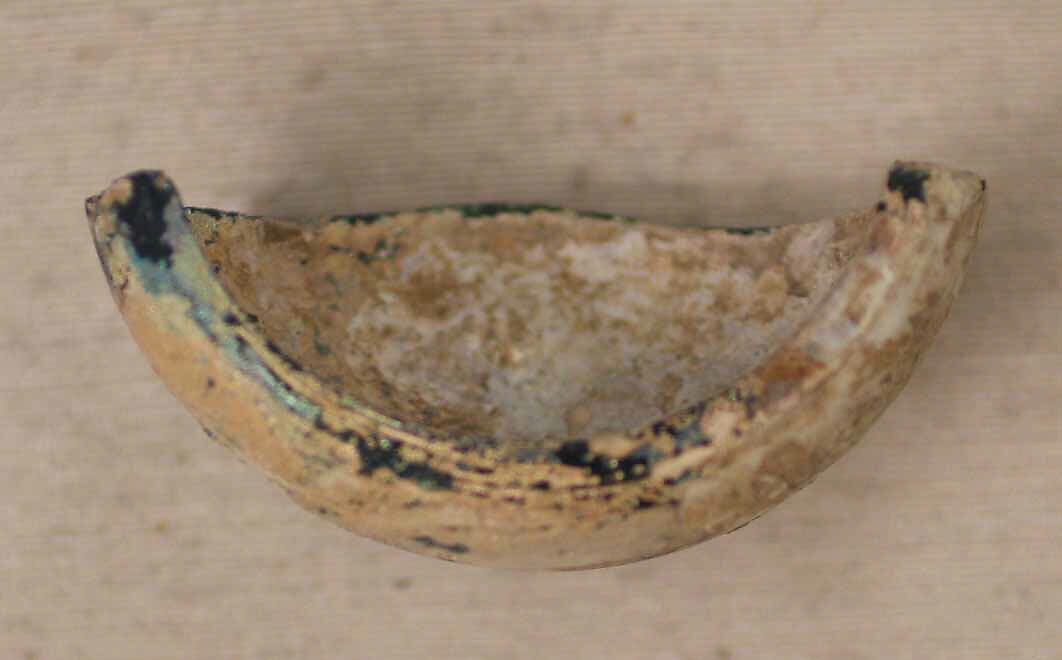 Fragment of a Bowl, Glass; blown and tooled 