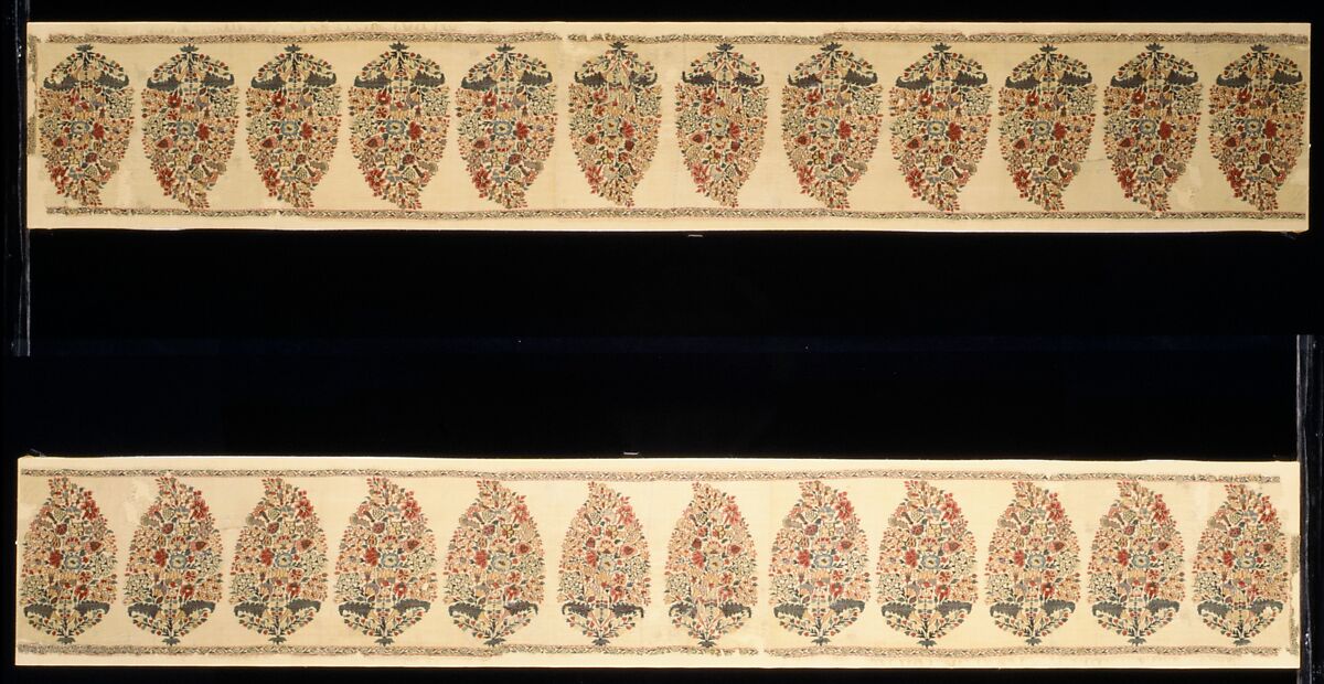 Panel from a Shawl, Pashmina wool; double interlocking twill tapestry weave