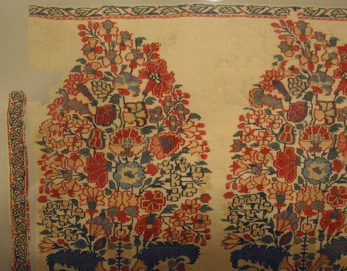 Panel from a Shawl, Pashmina wool; double interlocking twill tapestry weave