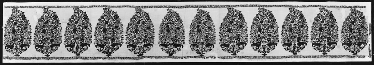 Panel from a Shawl, Pashmina wool; double interlocking twill tapestry weave