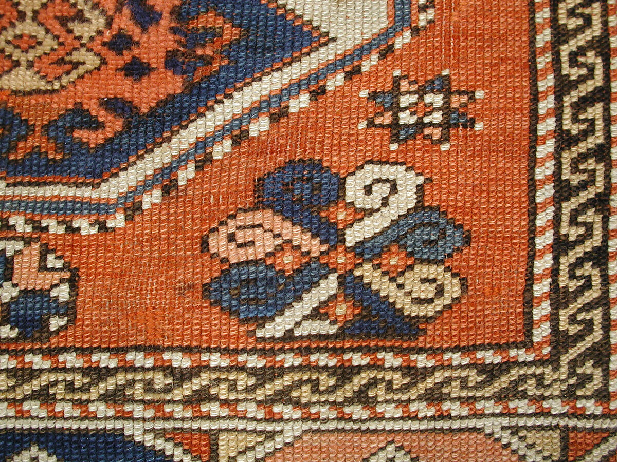 Carpet, Wool (warp, weft, and pile); symmetrically knotted pile