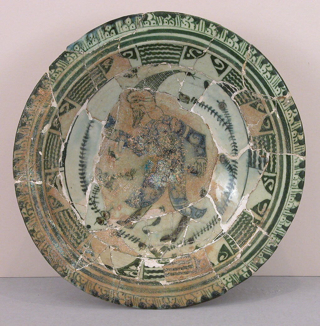 Bowl, Stonepaste; underglaze painted 