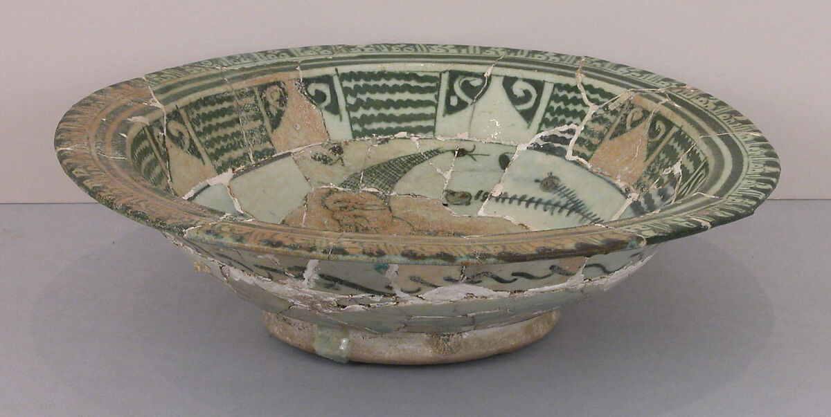 Bowl, Stonepaste; underglaze painted
