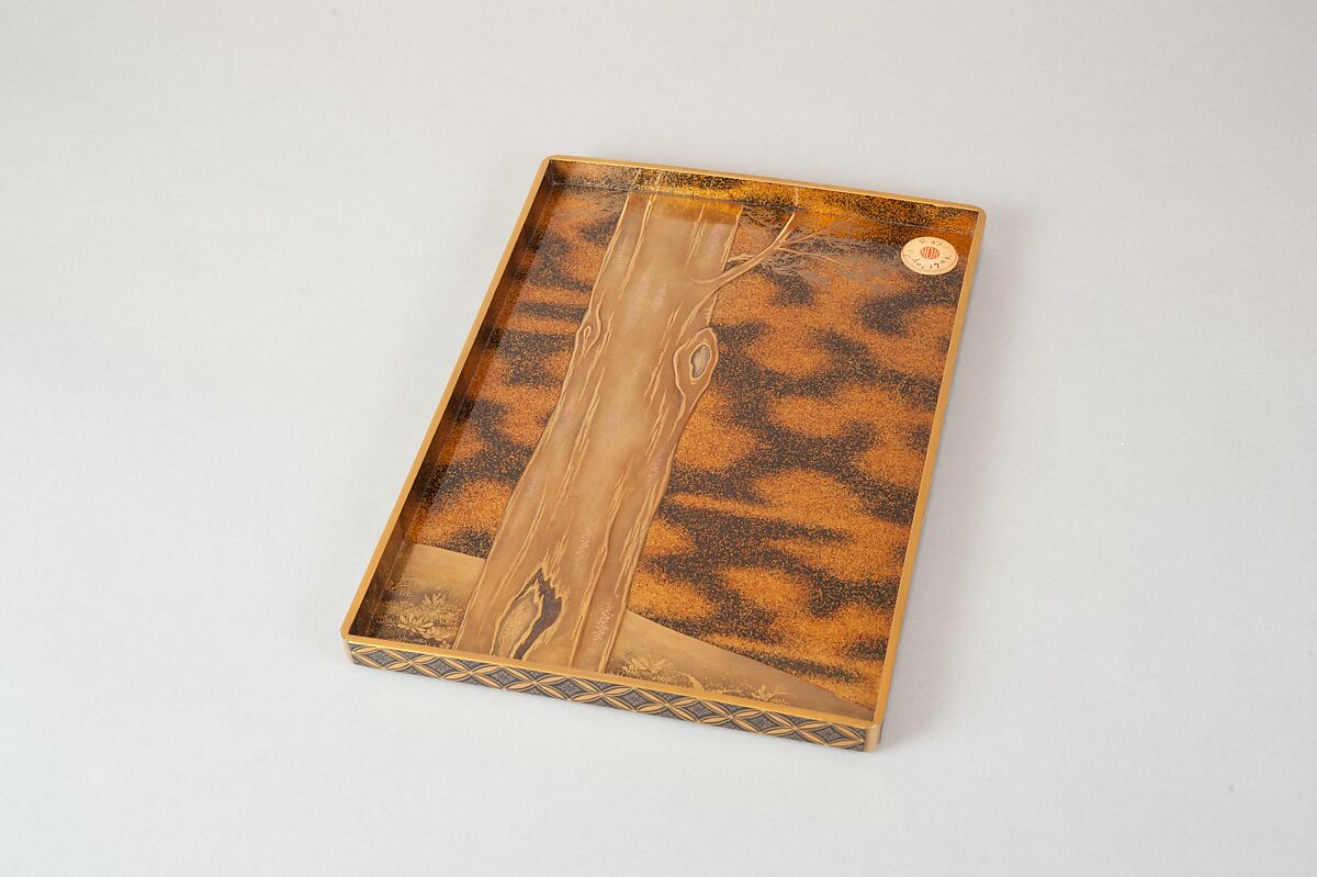 Document Box (Bunko) with Design of Cherry Trees in Bloom in Yoshino, Lacquer with sprinkled gold and silver and relief lacquer (takamakie) and polished sprinkled gold and silver lacquer decoration (togidashi), Japan