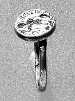 Seal Ring, Silver shank
bezel: carved