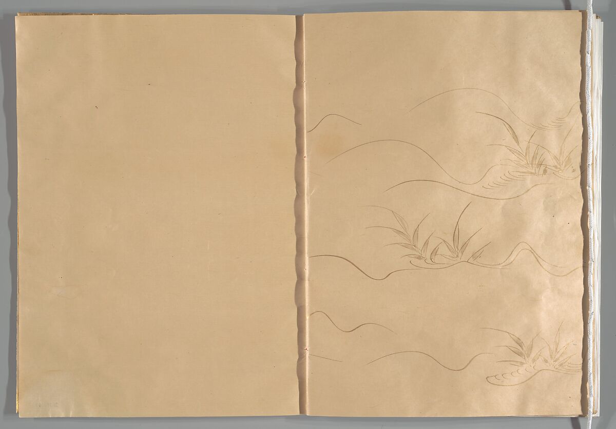 The Tale of the Bamboo Cutter, Hand-illustrated set of three volumes; ink, color, gold, and silver on paper, Japan