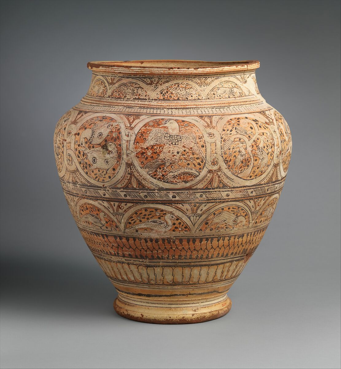 Storage Jar, Earthenware; painted, unglazed