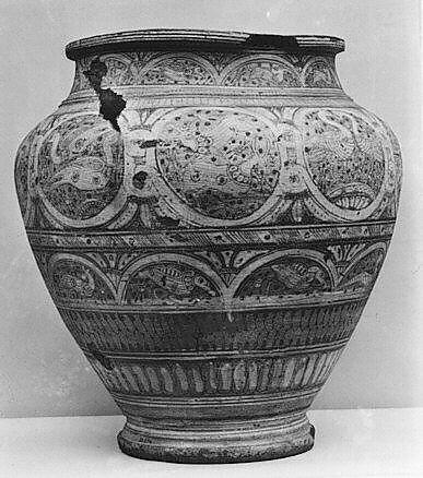 Storage Jar, Earthenware; painted, unglazed