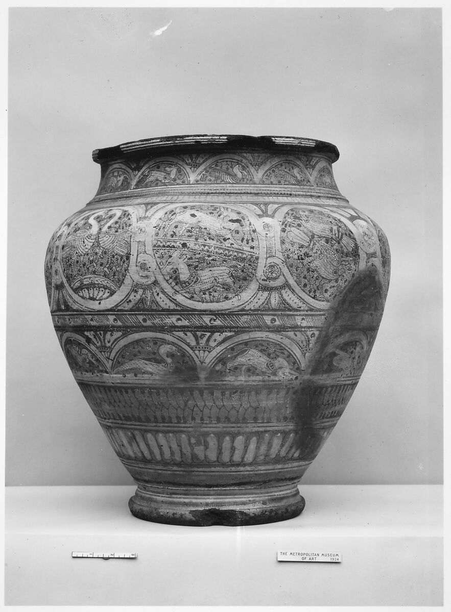 Storage Jar, Earthenware; painted, unglazed