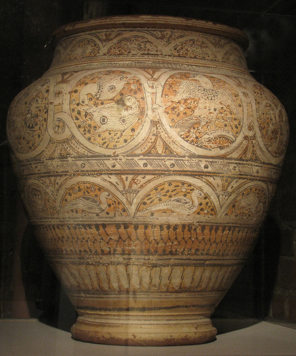 Storage Jar, Earthenware; painted, unglazed