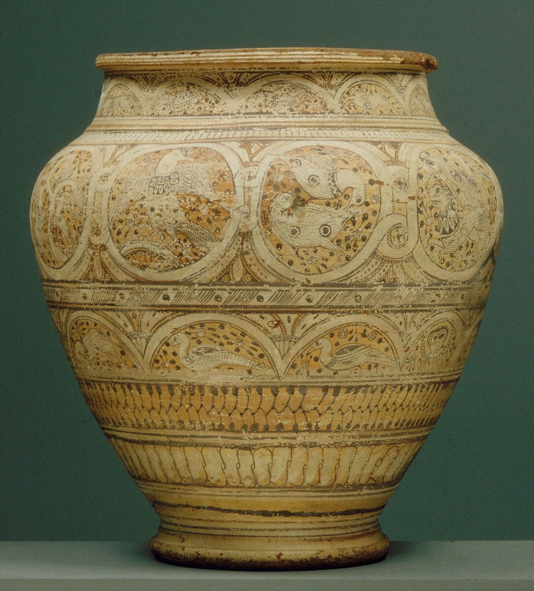 Storage Jar, Earthenware; painted, unglazed
