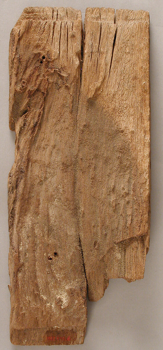 Fragmentary Carved Panel with a Saint, Wood; carved, originally painted
