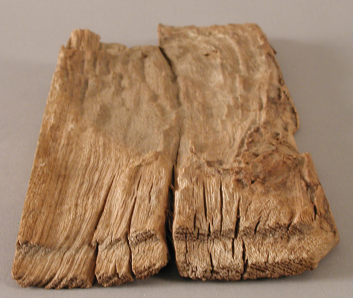 Fragmentary Carved Panel with a Saint, Wood; carved, originally painted