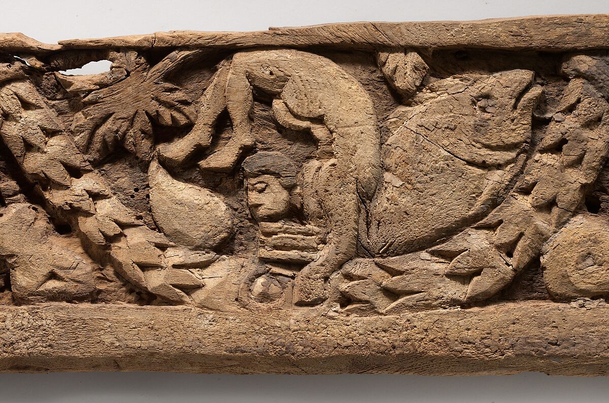 Architectural Relief with 'Nilotic' Motifs, Wood; carved and painted