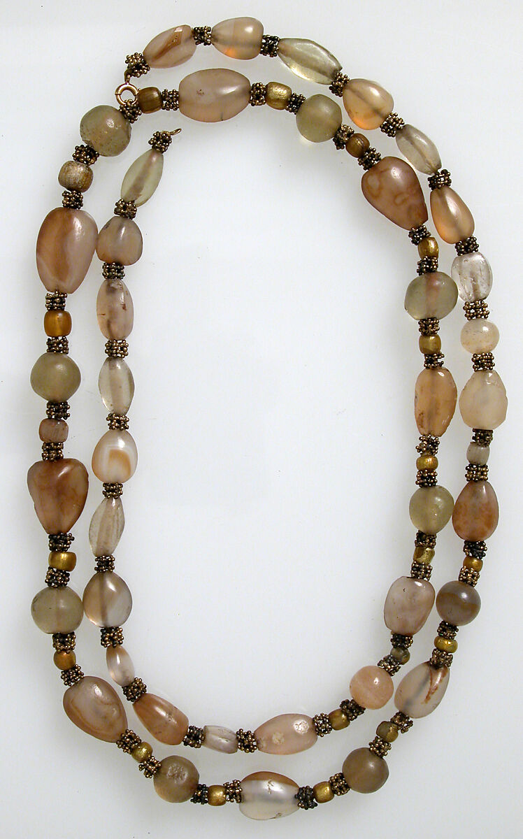 Beads, Agate and quartz 